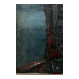 “At the Corner of the Earth” 1960 Vintage Abstract Painting by Bob Witz