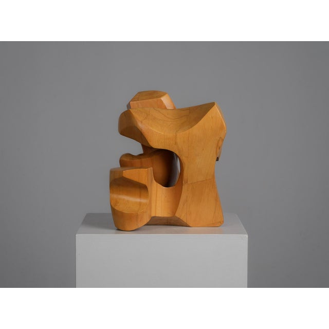 1980s Joop Van Bergen, Interlocking Abstract, 1980s, Elm For Sale - Image 5 of 10