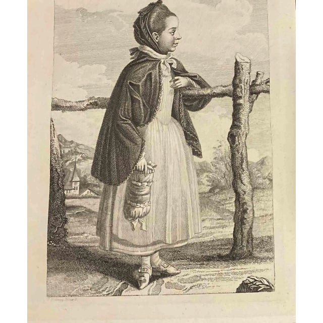 Portrait is an original artwork realized by Thomas Holloway (1748 - 1827). Original Etching from J.C. Lavater's "Essays on...