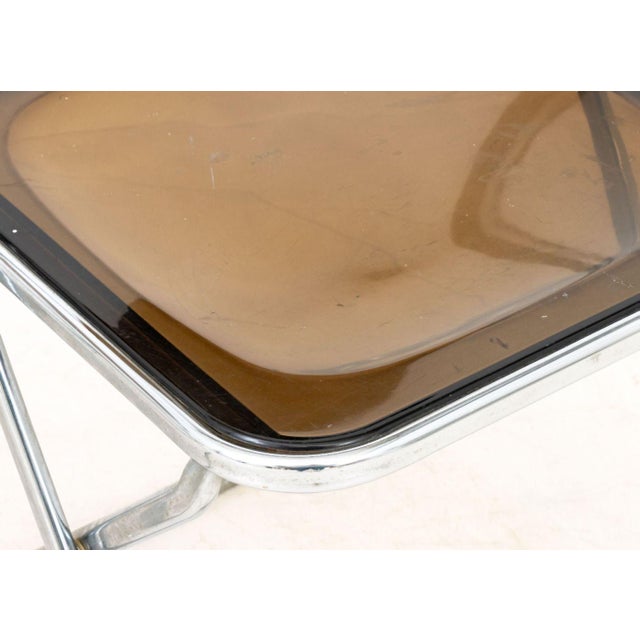 Metal Giancarlo Piretti "Plia" Style Folding Chairs, 3 For Sale - Image 7 of 9