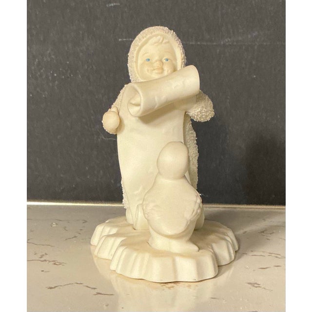 Traditional Vintage Department 56 "Snowbabies" Figurine "Are You on My List? In Original Packinging, Retired 1998 For Sale - Image 3 of 11
