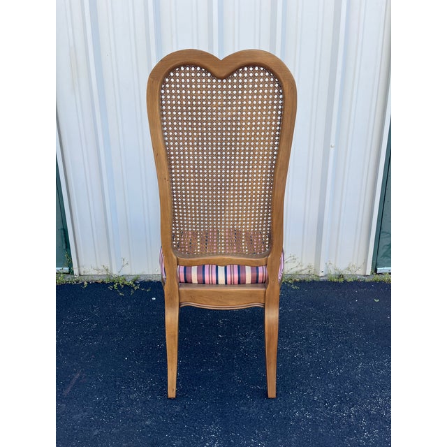 French Country Cane Back Dining Chairs- Set of 4- Attr. To Century Furniture For Sale - Image 9 of 12