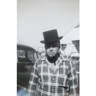 1961 Tough Guy Portrait Snapshot Cigar Pork Pie Hat For Sale