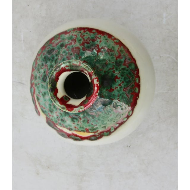 Late 20th Century Studio Art Pottery Porcelain Vase For Sale - Image 5 of 8