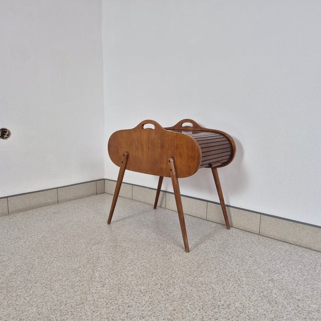 Danish Top Roll Tambour Sewing Box, 1960s For Sale - Image 10 of 10