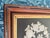 Victorian Pin Prick Flower Basket Folk Art Black Velvet Deep Well Frame For Sale - Image 10 of 12