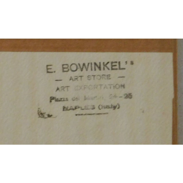 Girolamo Gianni, 1837-1895 Noted Italian Artist, Gouache 12 X 19 City Scene For Sale In San Diego - Image 6 of 7