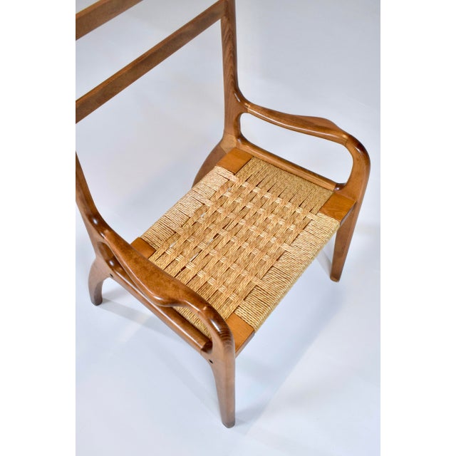 Danish Modern Valet Chair by Armcrest, Mahogany With Rope Seat, 1960s For Sale - Image 13 of 15