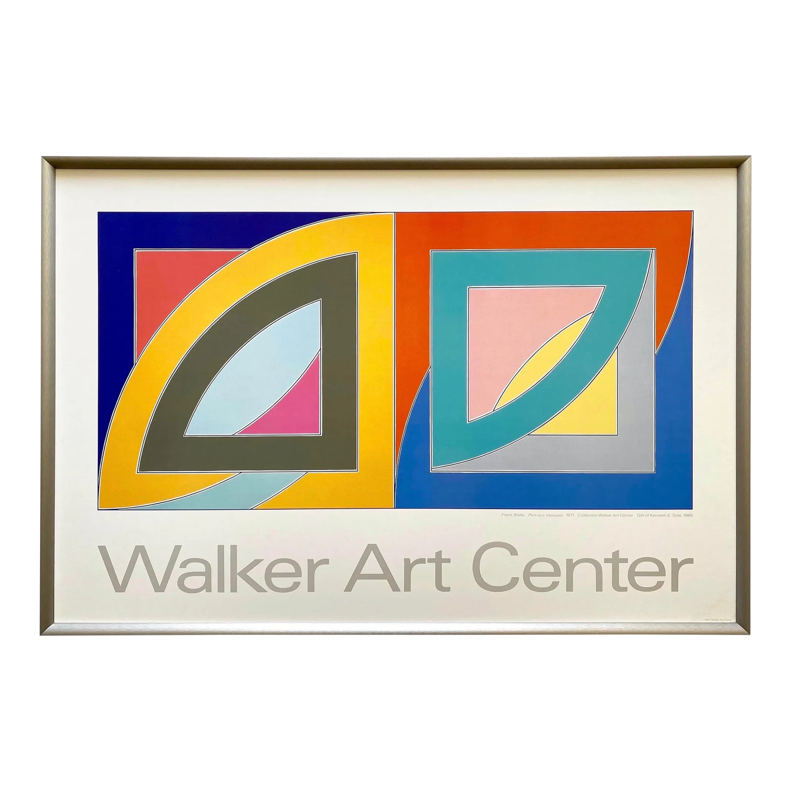 Frank Stella Vintage 1987 Lithograph Print Framed Modernist Poster