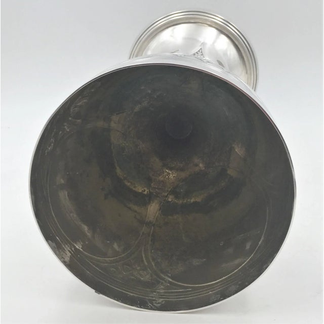 Metal Vintage German Continental Silver & Onyx Monumental Trophy in Art Deco-Style For Sale - Image 7 of 11