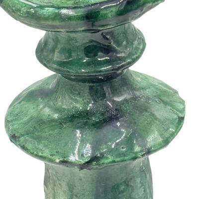 Moroccan Tamegroute Glazed Candlestick Holder For Sale In Los Angeles - Image 6 of 6