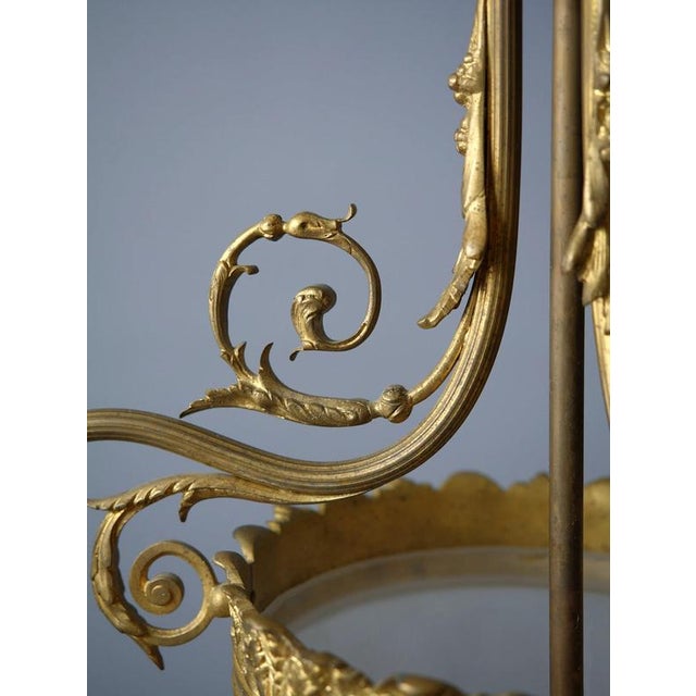 Antique Art Nouveau Chandelier in Bronze For Sale - Image 4 of 10
