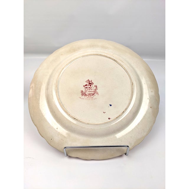 Antique Staffordshire Red Transferware Canova Plates by T. Mayer, Set of 6 For Sale - Image 9 of 15