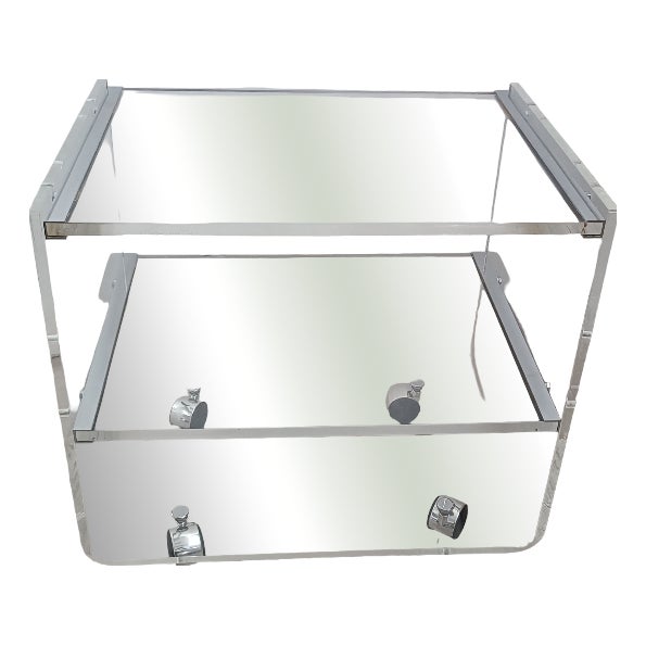 Table on Casters attributed to David Lange for Les Invisibles du Marais, 1970s For Sale