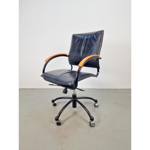 Black S73 Office Chair in Leather by Josef Gorica for Thonet, 1990s For Sale - Image 8 of 9