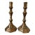 Pair of English Polished Brass Candlesticks, 19th Century For Sale