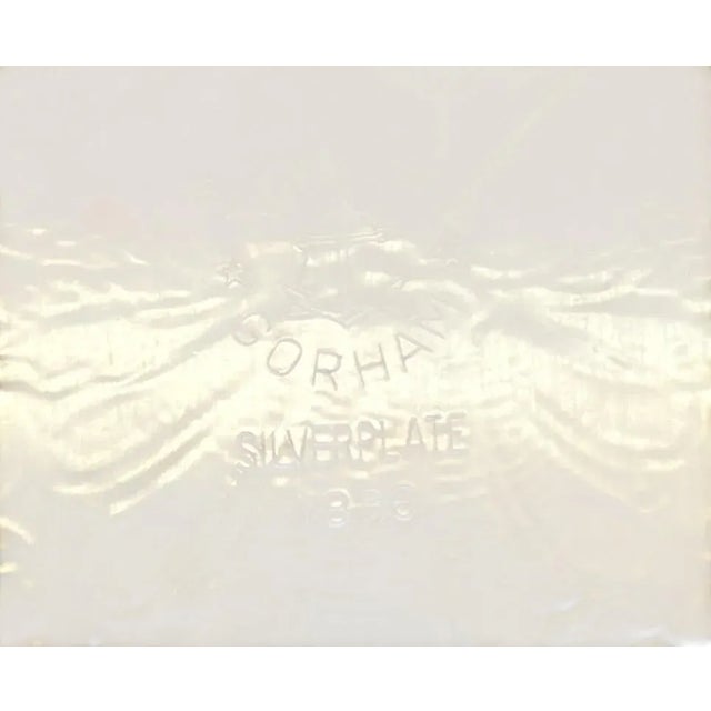 Silver Vintage Gorham Etched Silver Plate Pierced Gallery Serving Tray For Sale - Image 8 of 9