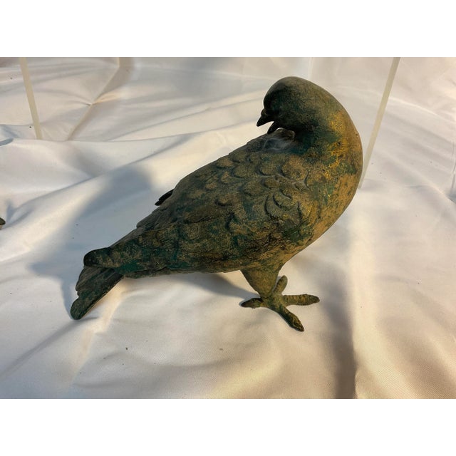 This is an exceptional pair of Antique/Vintage metal pidgeons. Beautifully executed and wonderful patina.. They are...