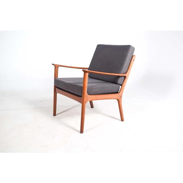 Wood Model PJ 112 Easy Chair in Rosewood by Ole Wanscher for Poul Jeppesens Møbelfabrik, 1951 For Sale - Image 7 of 9