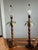 Ornamental & Decorative Materials Vintage Hollywood Regency Faux Bamboo English Mahogany Palm Lamps For Sale - Image 7 of 12