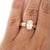 Contemporary 1.70 Carat J/I1 Oval Diamond and Floating Diamond Shank Engagement Ring, Size 7.25 For Sale - Image 3 of 8