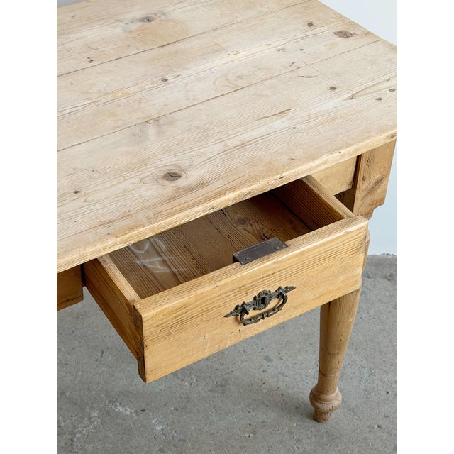 Early 20th Century Antique Rustic Pine Table For Sale - Image 5 of 12