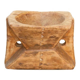 Rustic Bleached Wood Tribal Bijani For Sale