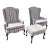 Elevate Your Space With a Pair of Ethan Allen Queen Anne Wingback Chairs, Combining Timeless American Craftsmanship With a Lively, Elegant Aesthetic. For Sale
