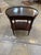 Wood Antique Hepplewhite End Table, Mahogany With Glass Top, Mersman For Sale - Image 7 of 8
