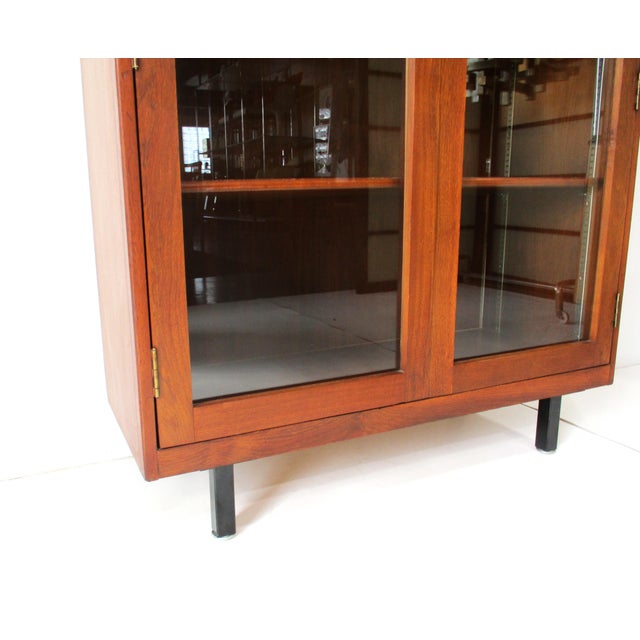 Mid 20th Century Mid Century Walnut Bookcase in the Style of Globe Wernicke For Sale - Image 5 of 11