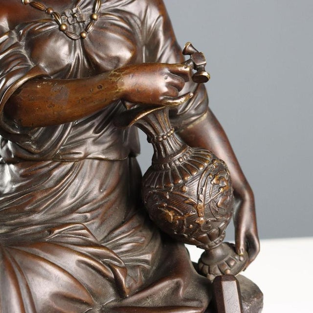 Antique Bronze Figure of Young Woman from Moreau Manufactory, 1900s For Sale - Image 5 of 13