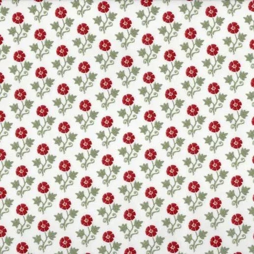 Lauren Servati Textiles, Amelia Fabric in Ruby For Sale