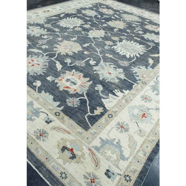 Turkish Oushak Rug 12'1" x 13'11" #17650 For Sale - Image 3 of 8
