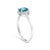 10K White Gold Blue Topaz and 1/10 Cttw Diamond Halo Ring For Sale - Image 4 of 7