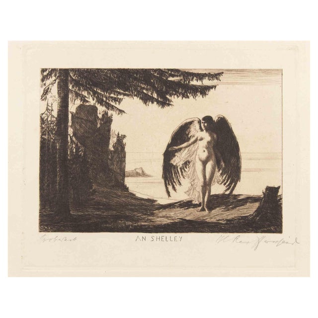 Heinrich Reifferscheid, An Shelley, Etching, Early 20th Century For Sale