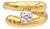 Tiffany & Co. Vintage 18k Yellow Gold and Platinum Pavé Diamond Bypass Ring 5.25 For Sale
