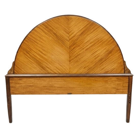 A striking early American Art Deco full-size bedstead by J.B. Van Sciver Co. of Camden, New Jersey, dating to...