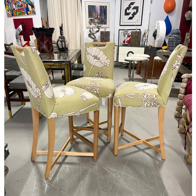 Wood Donghia Bar Stools For Sale - Image 7 of 14