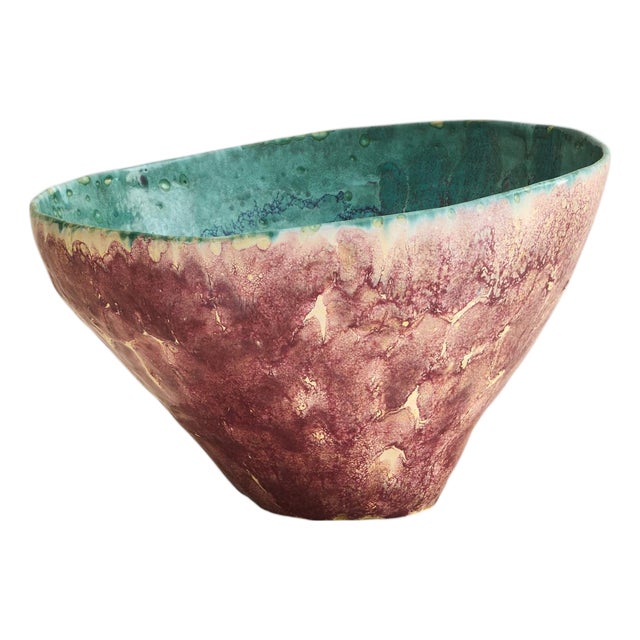 Large Vintage Italian Ceramic Bowl For Sale