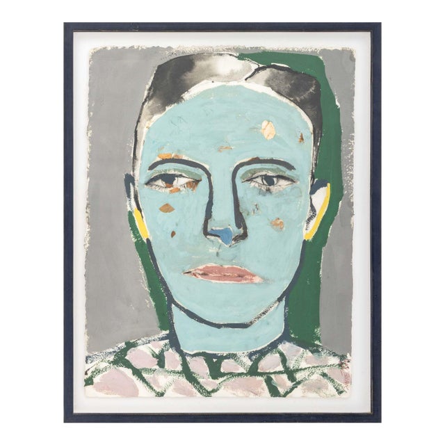 Monica Subide Portrait of a Girl Mixed Media, 2021 For Sale