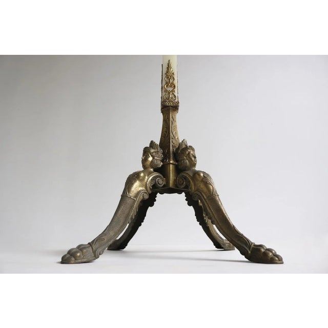 Gold Brass & Marble Free Standing Coat Rack, Italy, 1960s For Sale - Image 8 of 10