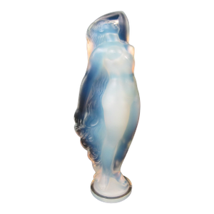 Sabino France Opalescent Glass Reveil Nude Female Silhouette Art Deco Sculpture