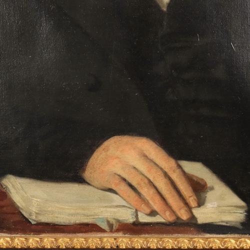 Germain Paget, Portrait, Oil on Canvas For Sale - Image 6 of 13