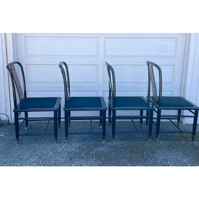 1980s Italian Postmodern Chinoiserie Dining Chairs Set of 6 For Sale In Monterey, CA - Image 6 of 12