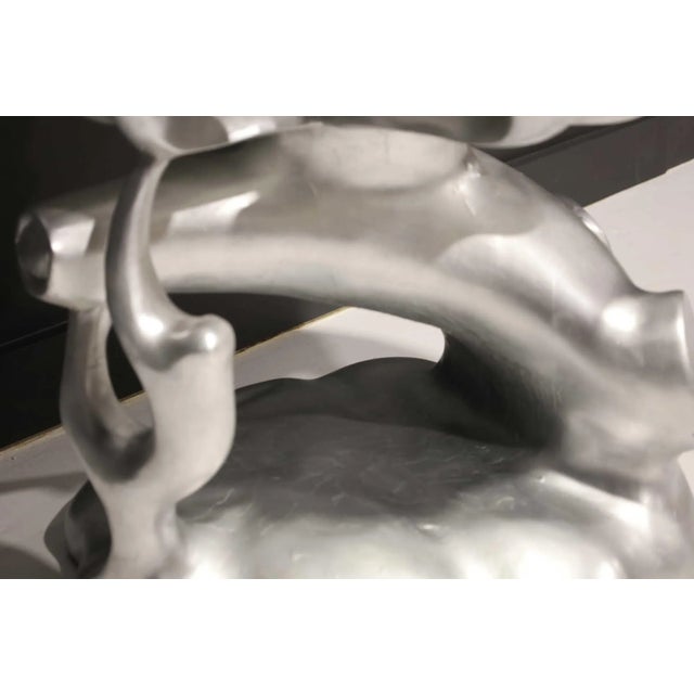 Early 21st Century Silver Leaf Truffle Trunk Side Table Attributed to Scala Luxury For Sale - Image 5 of 9