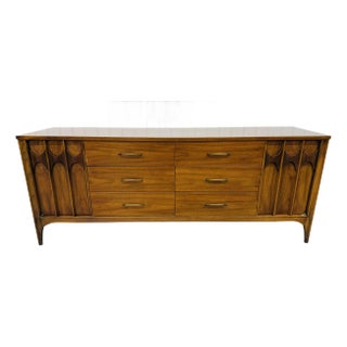 Mid-Century Modern Kent Coffey Perspecta Walnut 12-Drawer Dresser For Sale