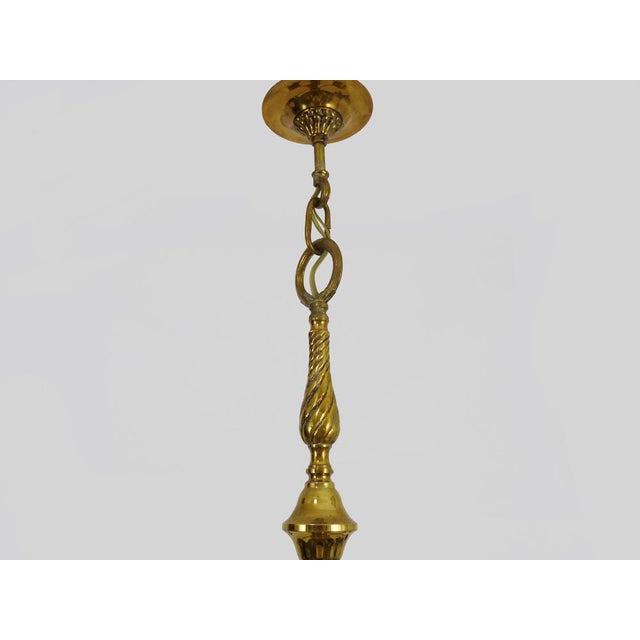 Bronze 6-Light Chandelier, 1970s For Sale - Image 9 of 10