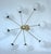 Metal Brass, Metal and Glass Chandelier from Stilnovo, 1960s For Sale - Image 7 of 10