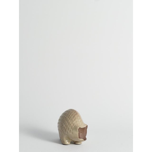 Ceramic Scandinavian Modern Zigzag Patterned Earthenware Hedgehog, 1960s For Sale - Image 7 of 15