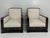 Set of Art Deco Italian Macassar, Walnut Root and Cream Velvet Armchairs, 1930s For Sale - Image 3 of 13